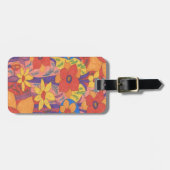 Bold Bohemen Oranje Garden Print Bagagelabel (Voorkant horizontaal)