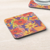 Bold Bohemen Oranje Garden Print Bier Onderzetter (Linkerzijde)