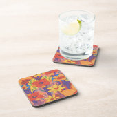 Bold Bohemen Oranje Garden Print Bier Onderzetter (Rechterzijde)