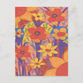 Bold Bohemen Oranje Garden Print Briefkaart (Voorkant)