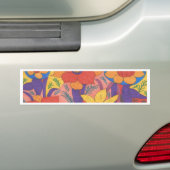 Bold Bohemen Oranje Garden Print Bumpersticker (Op auto)