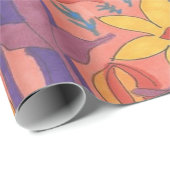 Bold Bohemen Oranje Garden Print Cadeaupapier (Rol Hoek)