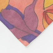 Bold Bohemen Oranje Garden Print Fleece Deken (Hoek)