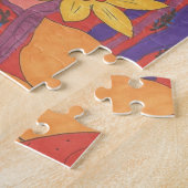 Bold Bohemen Oranje Garden Print Legpuzzel (Zijkant)