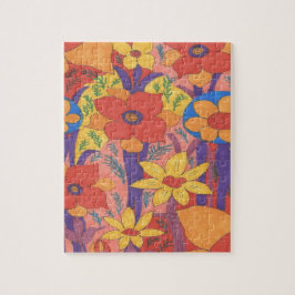 Bold Bohemen Oranje Garden Print Legpuzzel