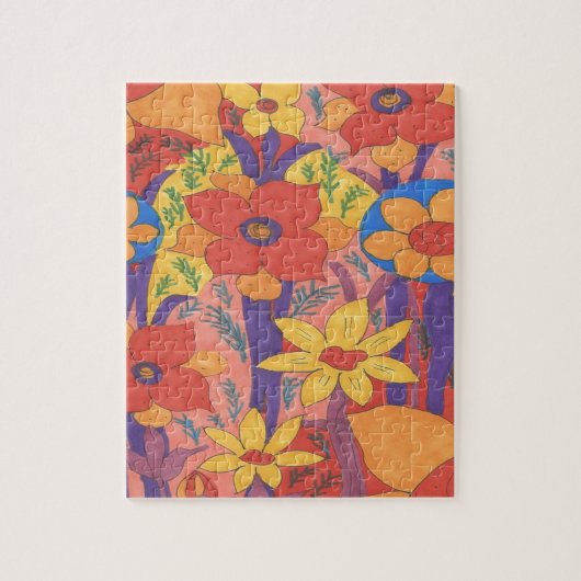 Bold Bohemen Oranje Garden Print Legpuzzel (Verticaal)