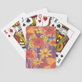 Bold Bohemen Oranje Garden Print Speelkaarten