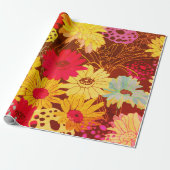 Bold Bohemian Floral Cadeaupapier (Uitgerold)