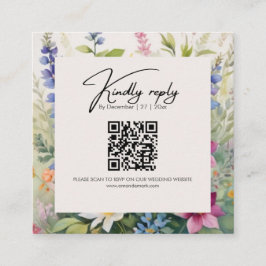 Bold Bohemian Wildflower Uniek Informatiekaartje