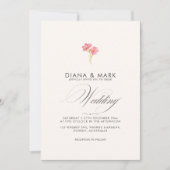 Bold Boho Roze Trendy Wildflower Unieke bruiloft Kaart (Voorkant)