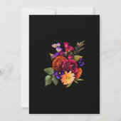 Bold Boho Trendy Autumn Floral Save The Date (Achterkant)
