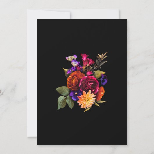 Bold Boho Trendy Autumn Floral Save The Date (Achterkant)