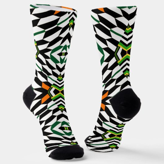 Bold Boho Tribal Look Crew Socks Sokken (Gebogen)