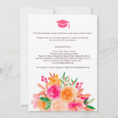 Bold Boho Waterverf Bloemen 2-Foto Afstuderen Kaart (Achterkant)