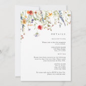 Bold Boho Wildflower All in One Wedding Kaart (Achterkant)