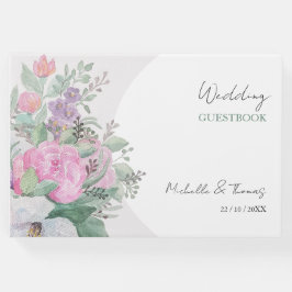 Bold Boho Wildflowers Waterverf Art Gastenboek