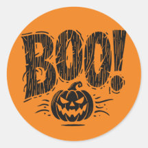 Bold Boo Pompoen Halloween Sticker