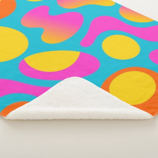 Bold Boogie – Abstract Retro Pop Blanket   Sherpa Deken (3/4)