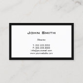 Bold Border Clapperboard Director Visitekaartje (Achterkant)