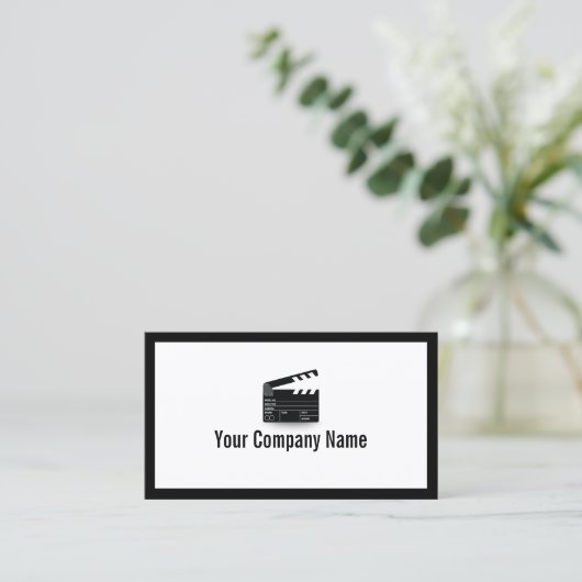 Bold Border Clapperboard Director Visitekaartje (Staand voorkant)
