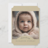 Bold Botanical Herfst 2 Fotogeboorteaankondiging Kaart (Achterkant)