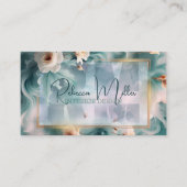 Bold Botanical Modern Watercolor Business Card Visitekaartje (Voorkant)