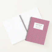 Bold Bourgogne Vertical Stripe Notitieboek (Binnen)