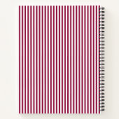 Bold Bourgogne Vertical Stripe Notitieboek (Achterkant)