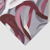 Bold Bourgondische penseelstreken op grijze achter Tissuepapier (Detail)