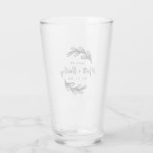 Bold Branch Wedding Monogram Glas (Achterkant)