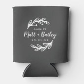 Bold Branch Wedding Monogram | Koolstof Blikjeskoeler (Voorkant)