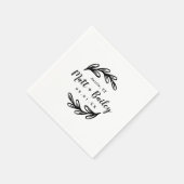 Bold Branch Wedding Monogram Servet (Hoek)