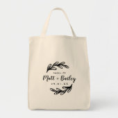 Bold Branch Wedding Monogram Tote Bag (Voorkant)
