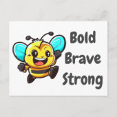 Bold Brave Sterke Bee Feestdagenkaart (Voorkant)