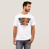 Bold Brew Vibes – Zwarte & Oranje Minimalistische T-shirt (Voorkant volledig)