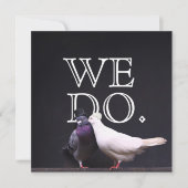 Bold Bride & Groom Vogels die we uitnodigen Kaart (Voorkant)