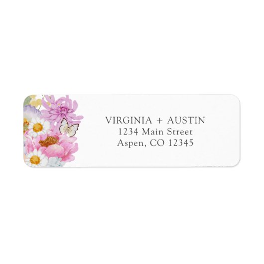 Bold Bright Floral Etiket (Voorkant)