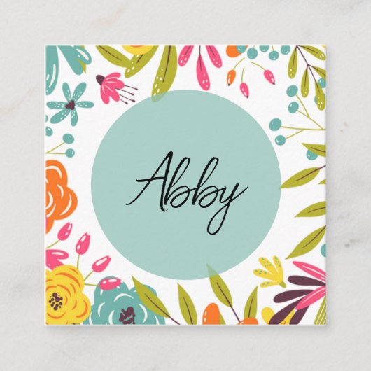 Bold & Bright Floral Informatiekaartje (Voorkant)