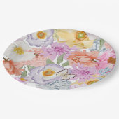 Bold Bright Floral Papieren Bordje (Gekanteld)