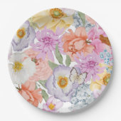 Bold Bright Floral Papieren Bordje (Voorkant)