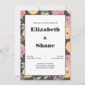 Bold & Bright Rozen bruiloft uitnodiging (Voorkant)