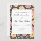 Bold & Bright Rozen bruiloft uitnodiging 2 (Voorkant)