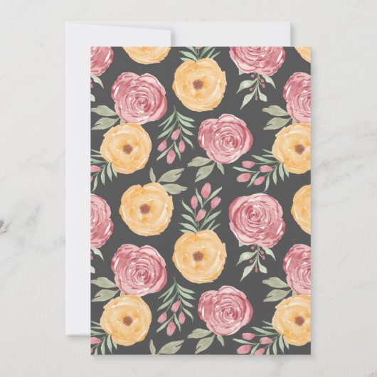 Bold & Bright Rozen bruiloft uitnodiging 2 (Achterkant)