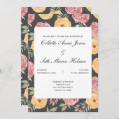 Bold & Bright Rozen bruiloft uitnodiging 2 (Voorkant / Achterkant)