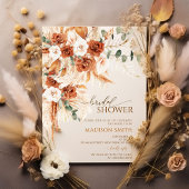 Bold Bright Terracotta Boho Bohemian Vrijgezellenf Kaart