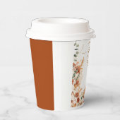 Bold Bright Terracotta en Tequila Vrijgezellenfees Papieren Bekers (Rechts)