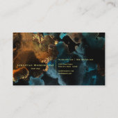 Bold Bronze Aqua Vloeibare Agaat Visitekaartje (Achterkant)