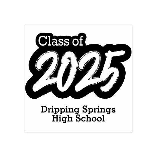 Bold Brush Klasse van 2025 Rubber Stamp Rubberstempel (Afrduk)