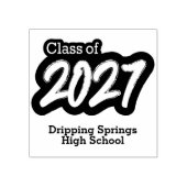 Bold Brush Klasse van 2027 Rubber Stamp Rubberstempel (Afrduk)