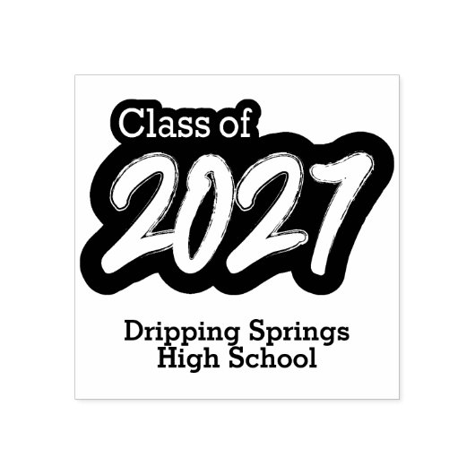 Bold Brush Klasse van 2027 Rubber Stamp Rubberstempel (Afrduk)